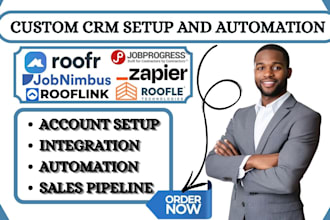 setup jobprogress jobnimbus automation roofr roofle rooflink zapier integration