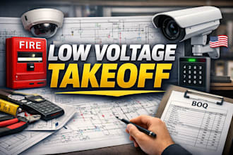 do accurate low voltage takeoff fire alarm cctv security boq and cost estimation