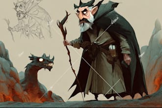 draw character illustration design for you