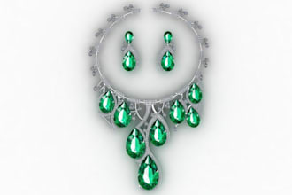 design cad diamond jewelry, realistic bridal jewelry render, 3d printing rhino