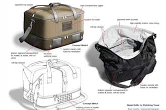 do concept tech pack for bags, handbag, backpacks and technical drawing in 3d