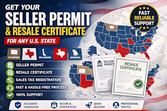 get seller permit, sales tax permit and resale certificate for wyoming, delaware