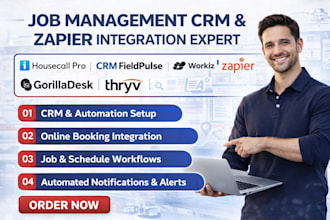 setup housecall pro crm fieldpulse workiz gorilladesk thryv zapier integration