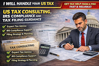handle your US tax consulting, irs compliance and tax filing guidance