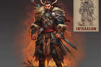 do fantasy character design, concept art and illustration