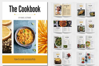 design and format cookbook, recipes book, vegan meal plan for amazon KDP
