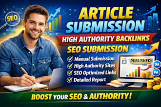 do article submission high authority backlinks SEO submission