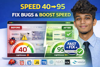 fix your website bugs, improve speed and performance