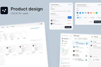 design saas, web app, dashboard UI UX with prototype