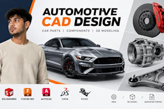 automotive cad, custom car part 3d modeling, vehicle component cad design