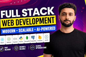 develop ai websites software, frontend and backend solutions