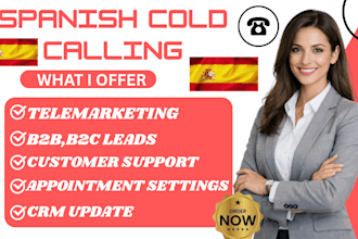 do b2b cold calling,telemarketing and appointment setting in spanish and english