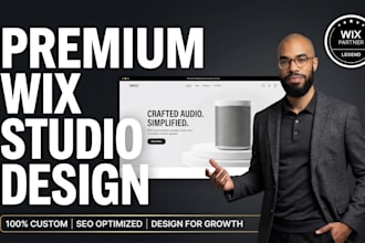 design wix studio website with content and visibility