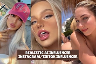 create realistic ai influencer, ai model, ai avatar for instagram and tiktok