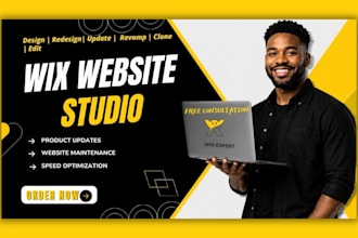 redesign wix website edit wix website update wix website design edit wix studio