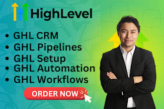 setup crm, pipelines, automation, workflows, account setup