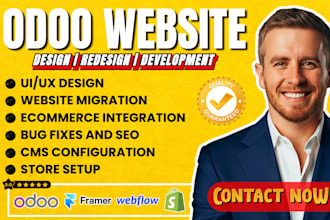 build develop migrate odoo website design framer website webflow shopify design