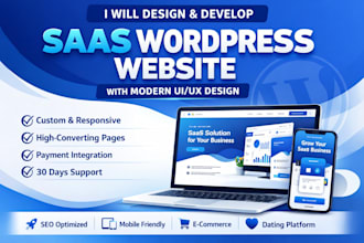 design and develop ai saas wordpress website or app landing page