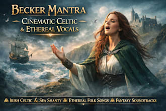 sing irish celtic, sea shanty, ethereal folk vocals and meditation music
