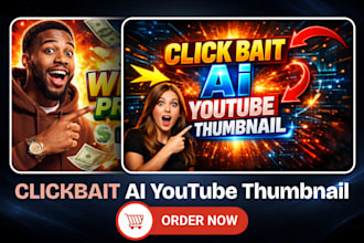 do clickbait ai youtube thumbnail design ai thumbnail ai art high CTR thumbnail