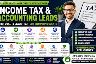 generate income tax leads, accounting leads generation, tax ads campaign
