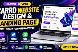 do wix carrd website design, carrd landing page, wix landing page