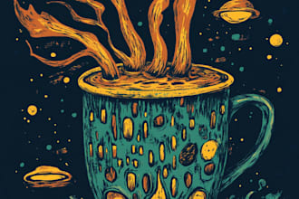 make amazing typography and custom coffee mug design