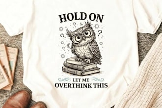make vintage owl t shirt logo design