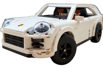 do 3d lego model, lego cars, shoe, robot, aircraft, weapon, house, moc, lego set
