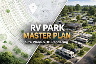 create rv park design, property map, plat map, and site map for your land