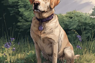 draw pet memorial portrait