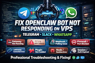 fix openclaw telegram slack bot not responding openclaw developer vps server