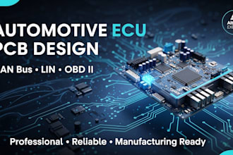 design automotive ecu pcb with can bus, lin, obd for vehicle electronic
