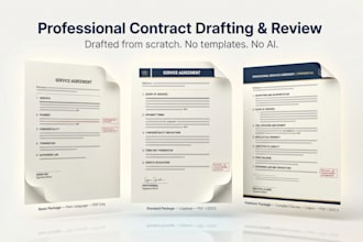 review and draft contracts and agreements for you