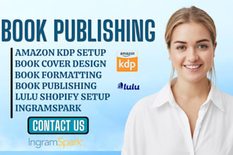 setup shopify lulu publish amazon kdp book cover design epub format ingramspark