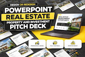 design or redesign powerpoint real estate property and investment pitch deck