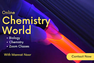 teach biology and chemistry for grades 9 10 11 12 students