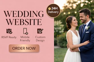 make wedding website, wedding invitation website with rsvp