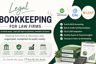do legal bookkeeping for law firms solicitors attorneys in qbo leap clio xero