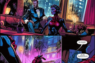 draw your superhero comic story professionally