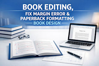 do book editing fix margin error and paperback formatting book design