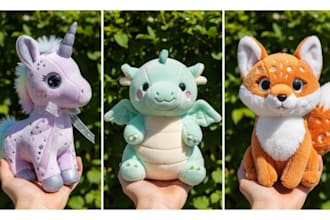 create custom handmade plush toy kawaii stuffed animal amigurumi labubu plushie