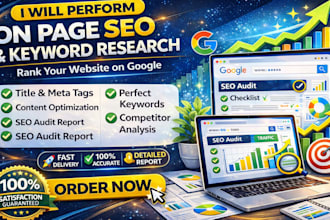 do on page SEO and keyword resarch for your website