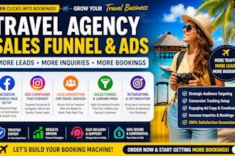 generate travel agency leads, tourism travel leads,  vacation sales funnel