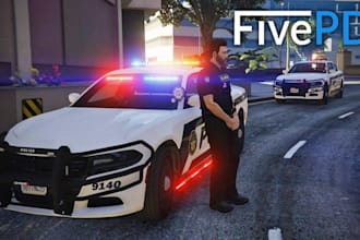 develop fivepd, lspdfr and nopixel inspired police rp  server for fivem
