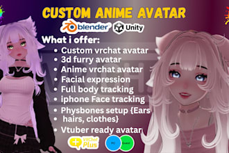 do vrchat avatar commission, anime vrc avatar, vr character, nsfw 3d model