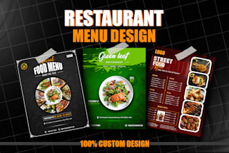 design restaurant digital menu, food menu, food flyer, and digital menu board