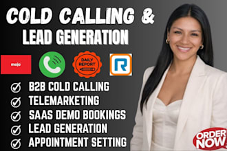 b2b cold calling  outreach, sales person, lead generation and b2b sales rep