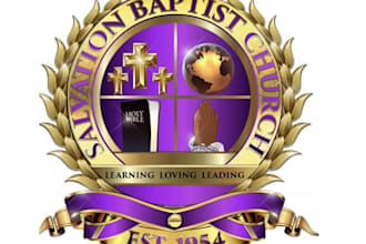 create modern church seal logo or coat of arms