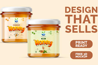 design modern packaging box, pouch, bottle label with mockup